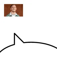 Speech bubble meme template reversed