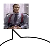 Speech bubble meme template reversed