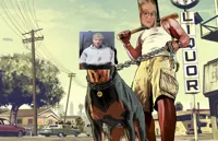 GTA 5 Franklin and his dog Chop