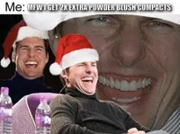 Tom Cruise laugh christmas santa hat