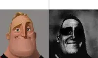 Normal and dark mr.incredibles