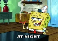 Spongebob at night