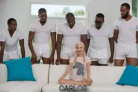 white girl on couch