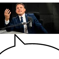 Speech bubble meme template reversed