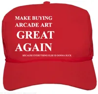 blank red MAGA hat