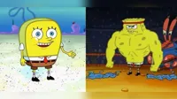 Weak spongebob vs strong spongebob