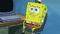 SPongebob on computer