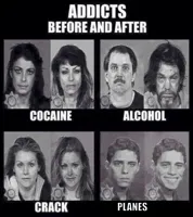 Addicts before and after