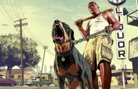 GTA 5 Franklin and his dog Chop