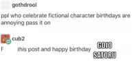 Celebrate Fictional Character Birthdays