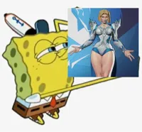 spongebob licking