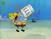 Spongebob drinking water