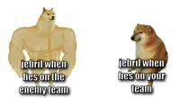 Buff dog crying dog