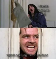 Jack Torrance axe shining
