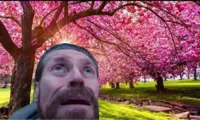 willem dafoe looking up