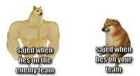 Buff dog crying dog