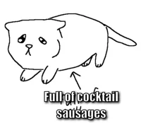 full of milk cat