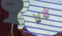 squidward looking out window