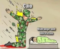 Soldier protecting sleeping child