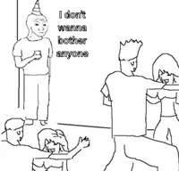 Guy in corner of party