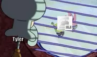 squidward looking out window