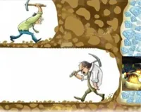 guy mining diamonds