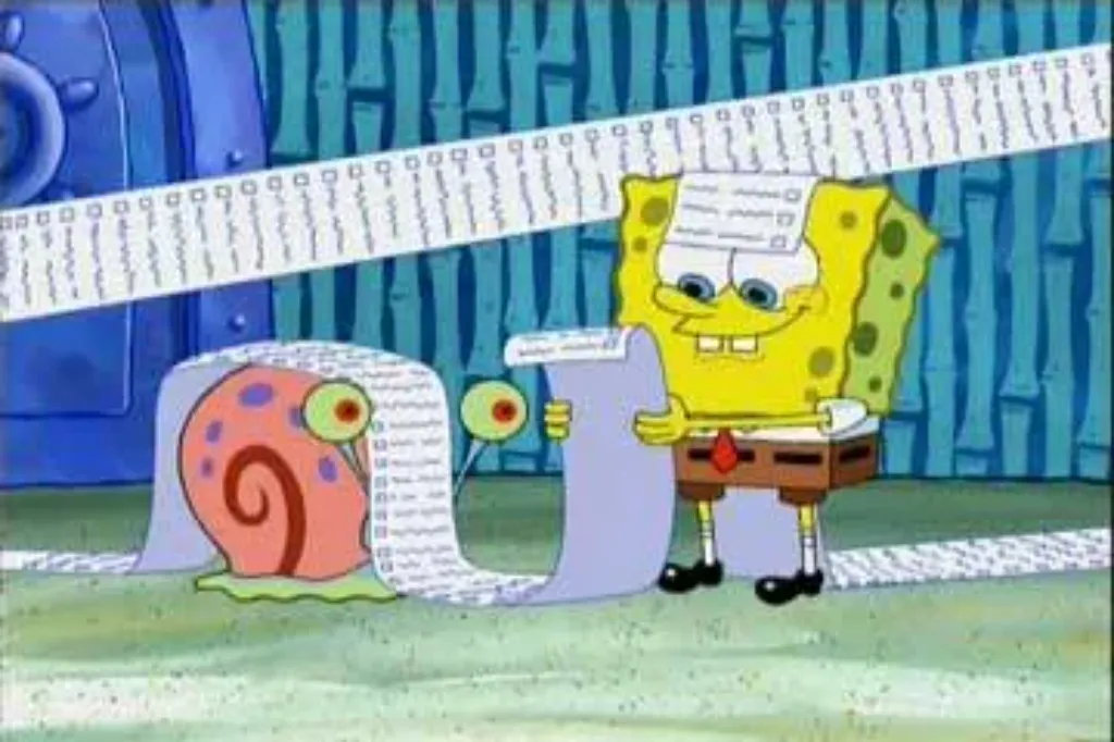 Spongebob List