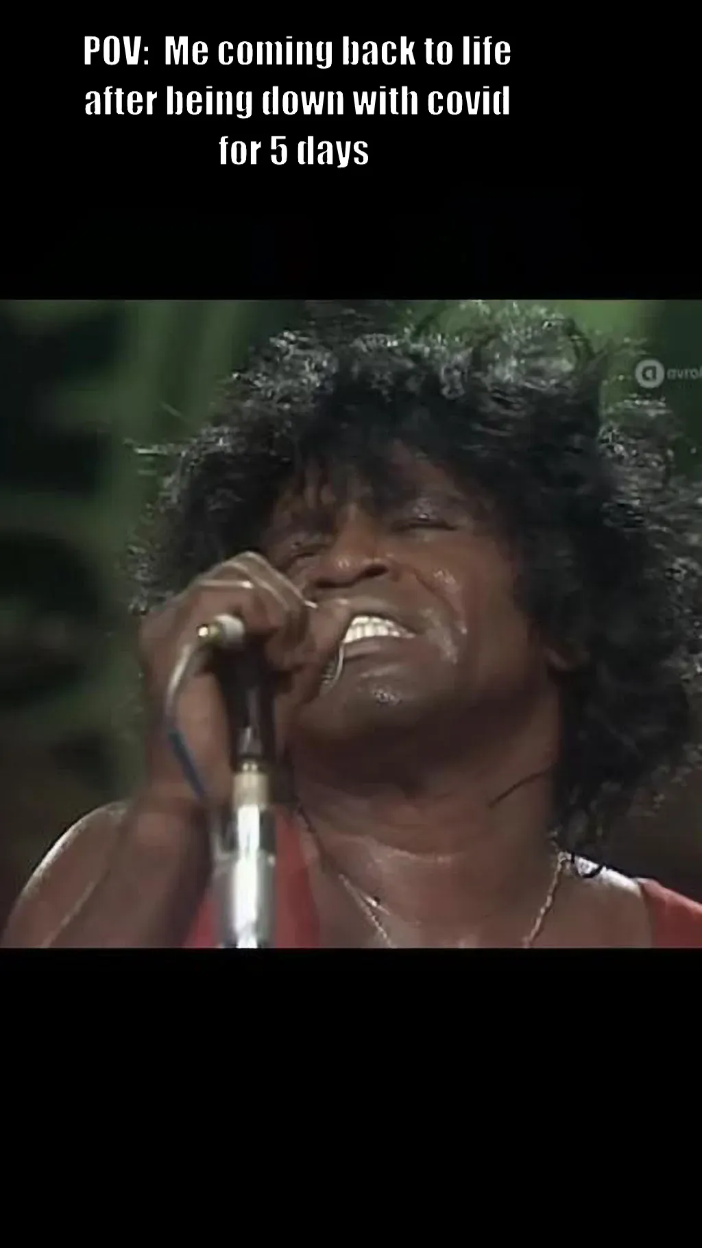 james brown sweating