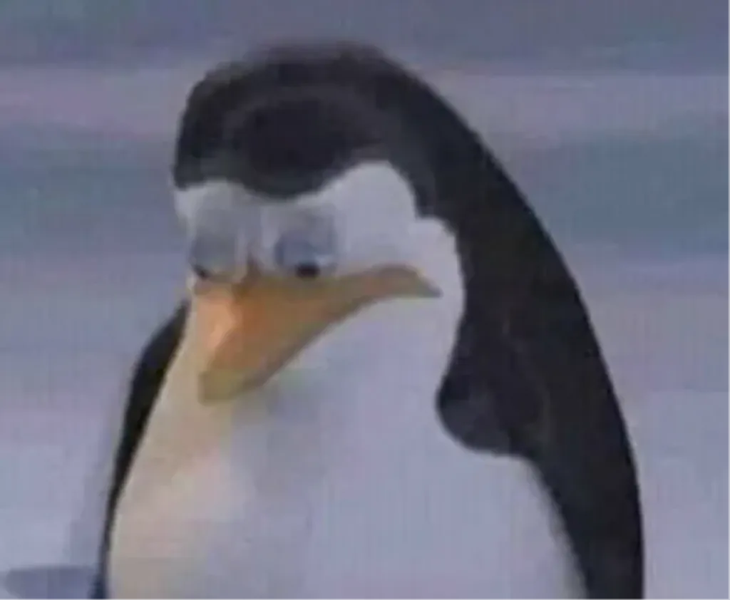 sad penguin