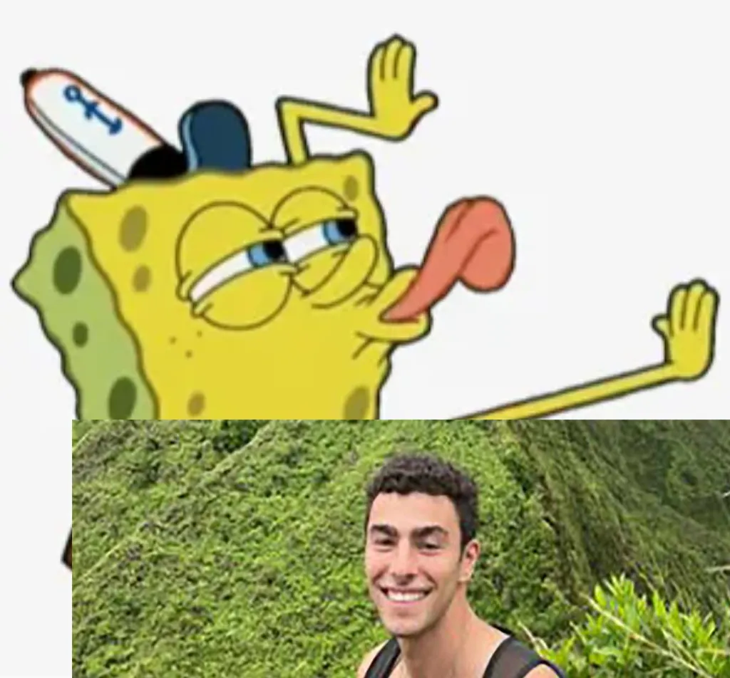 spongebob licking