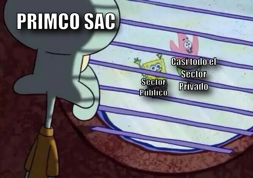 Calamardo viendo por la ventana