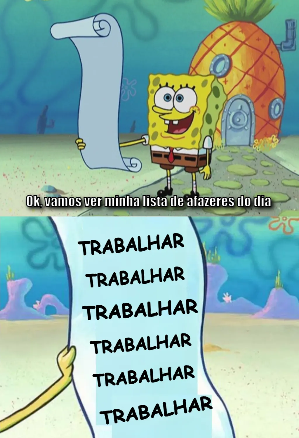 spongebob to-do list