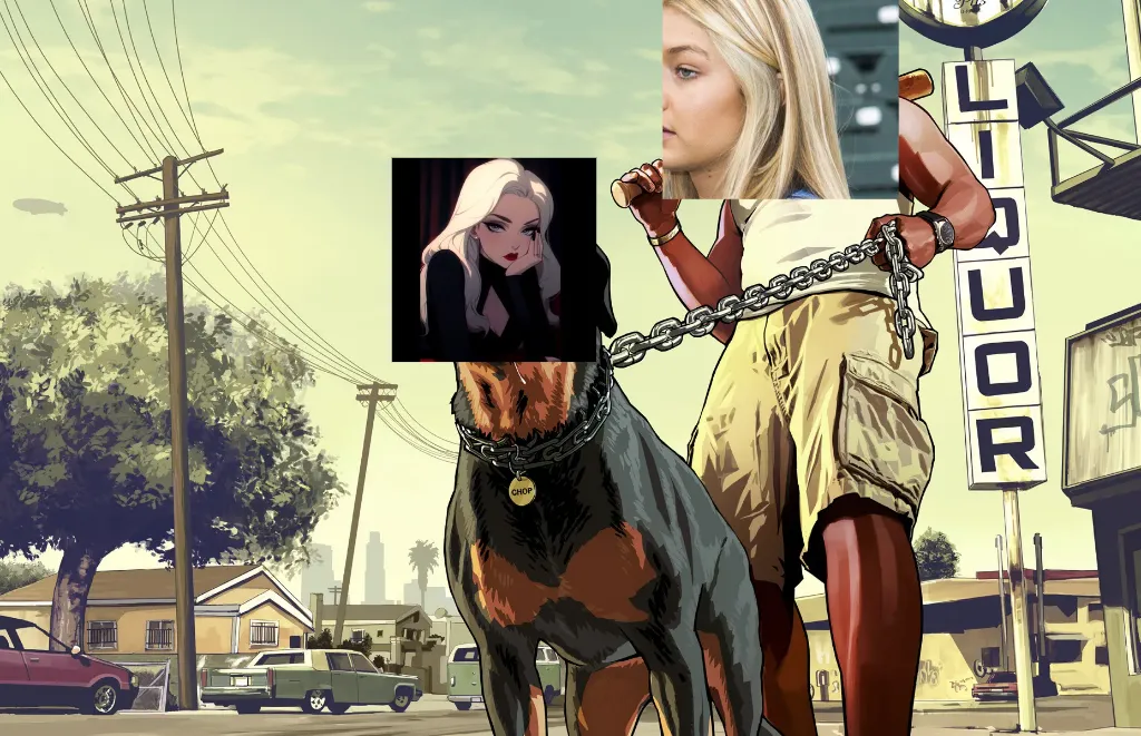 GTA 5 Franklin and his dog Chop