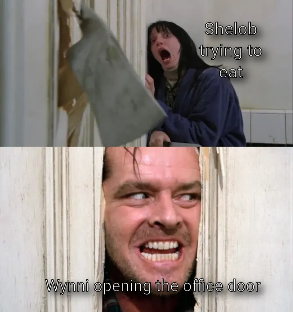 Jack Torrance axe shining