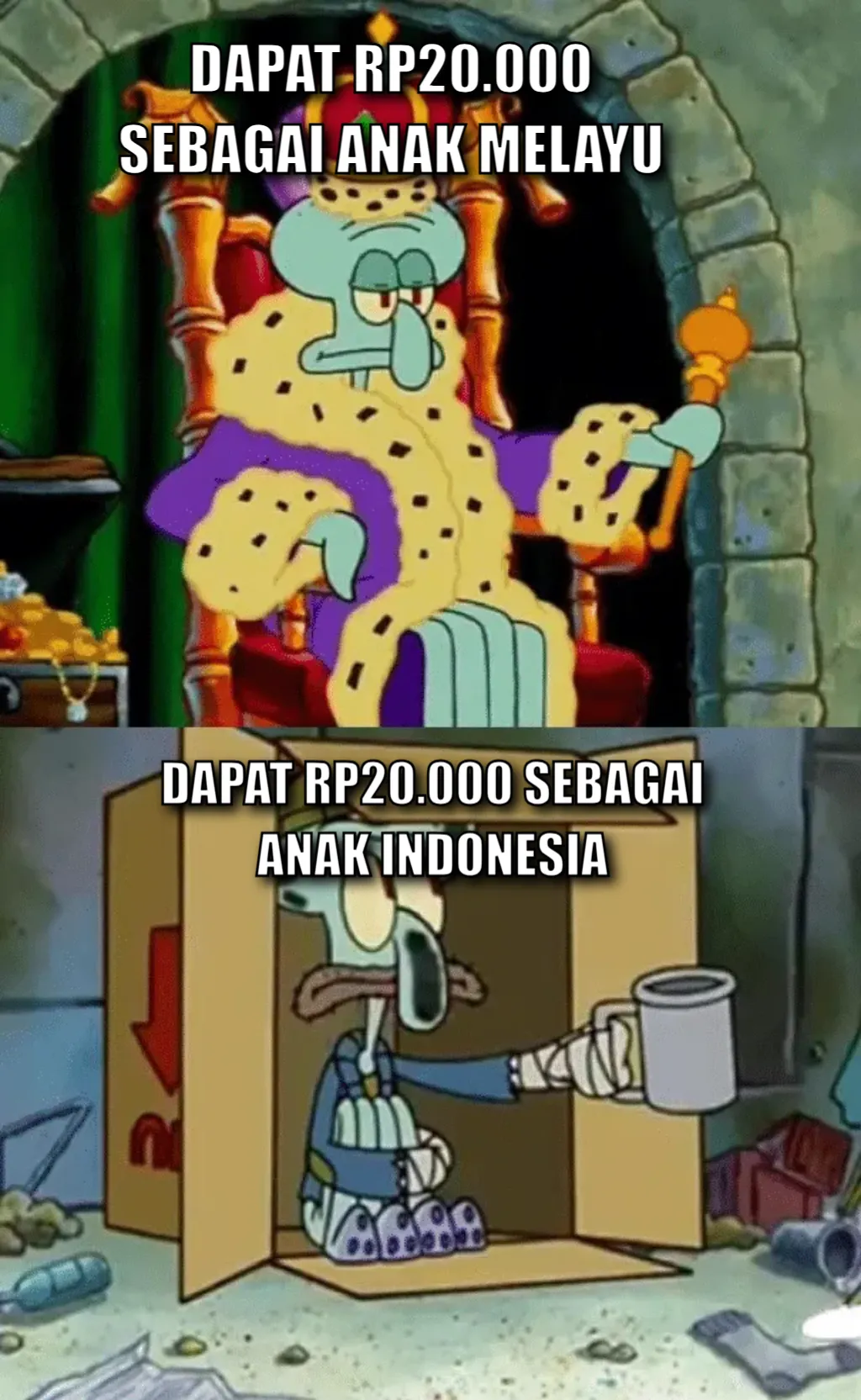 King Squidward Poor Squidward