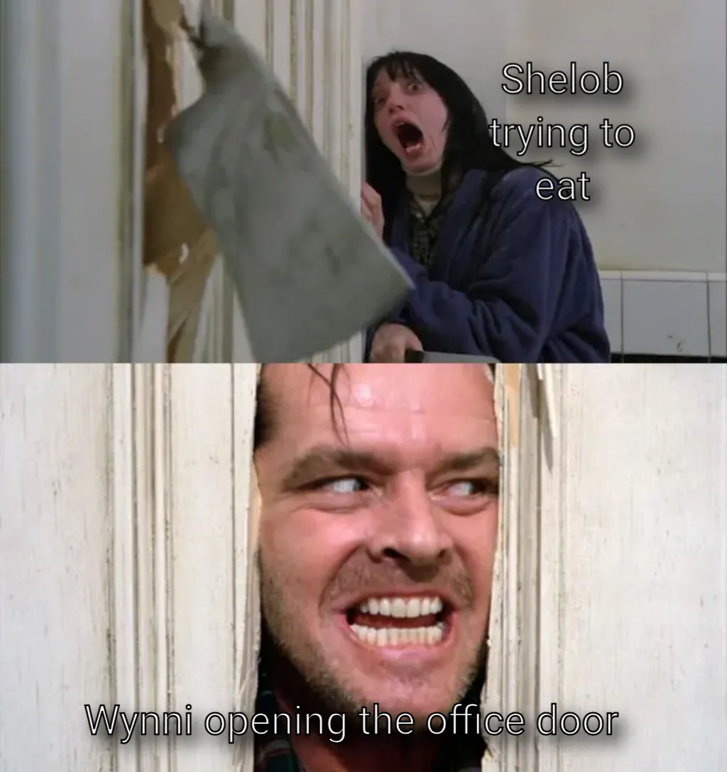 Jack Torrance axe shining