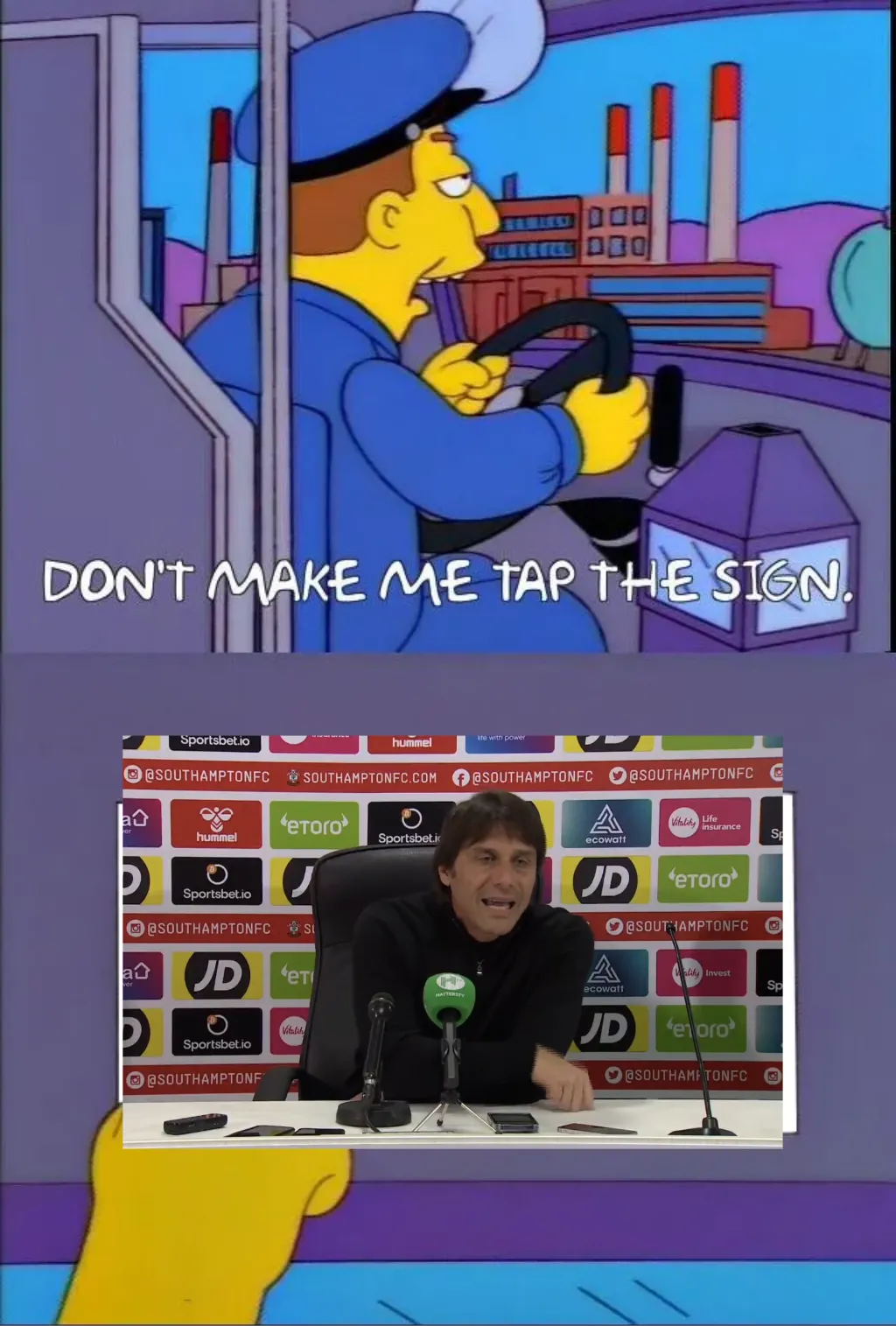 Don't make me tap the sign