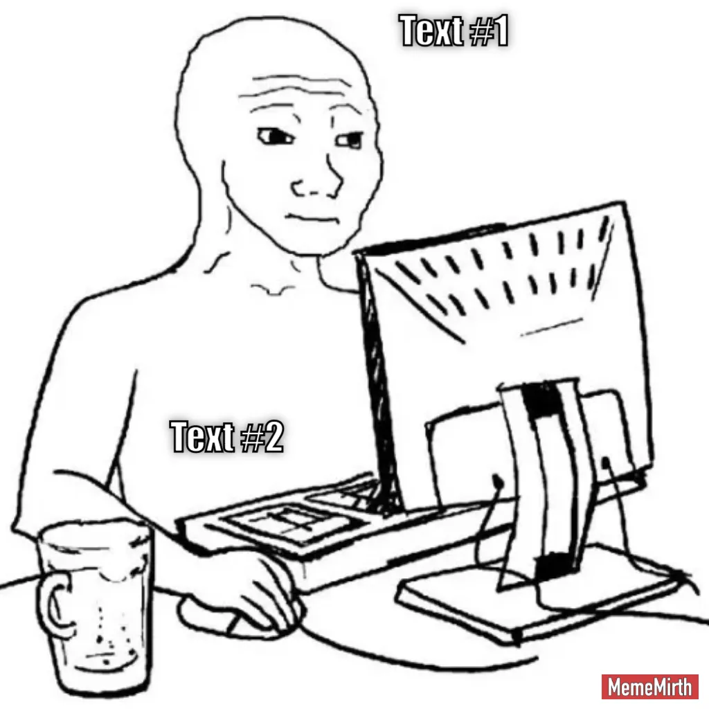 Wojak at Computer