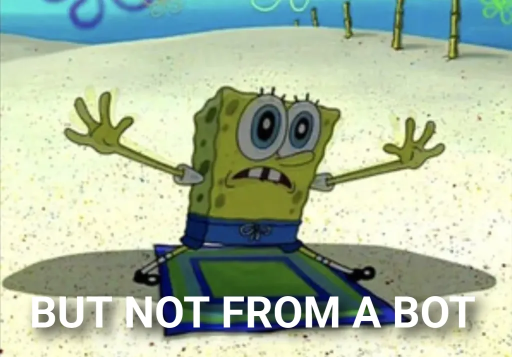 Spongebob about to be crushed