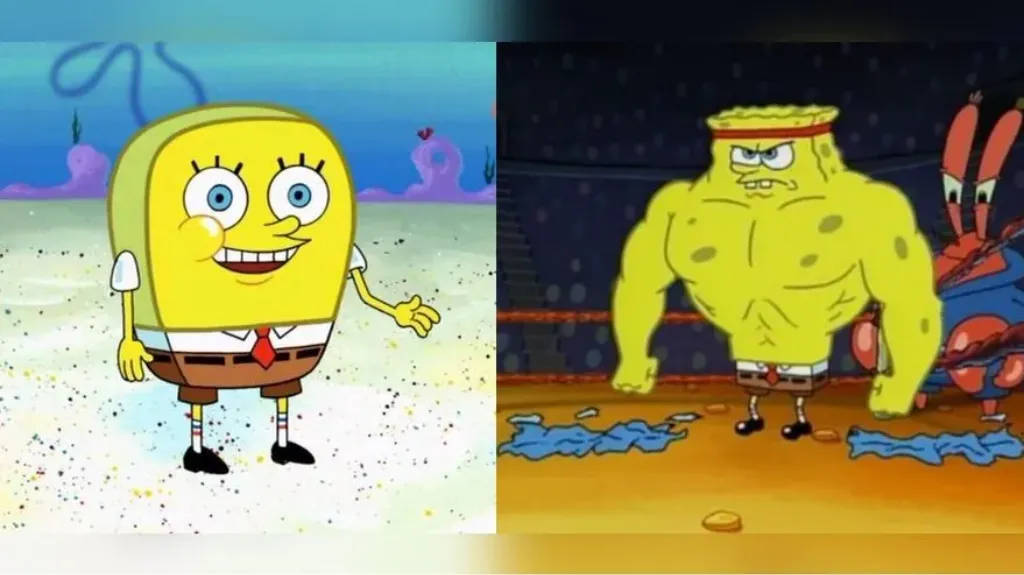 Weak spongebob vs strong spongebob