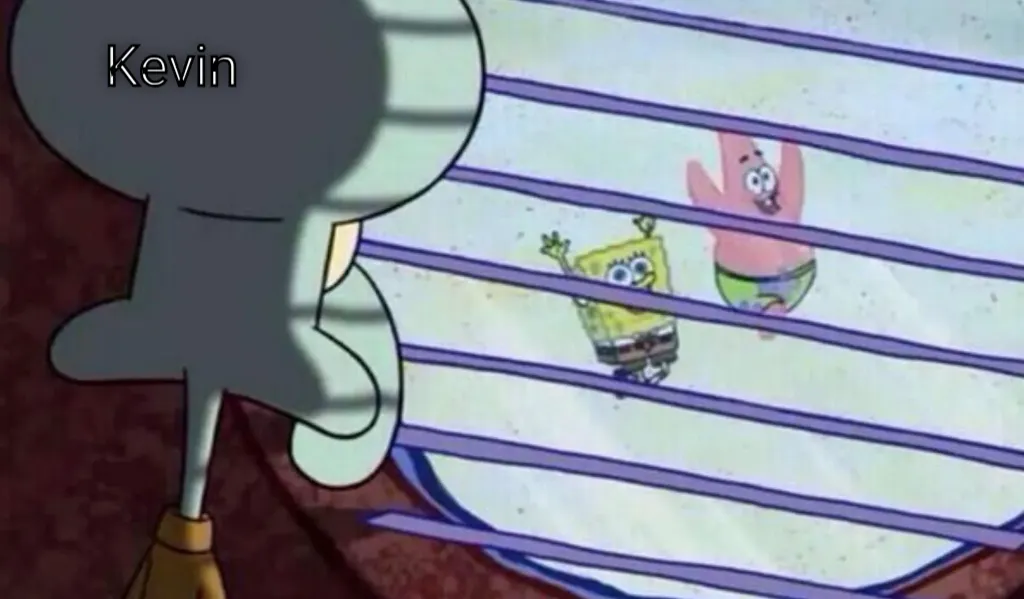 squidward looking out window