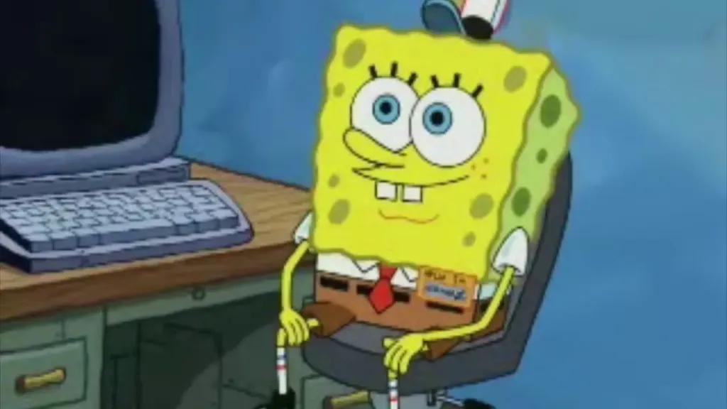 SPongebob on computer