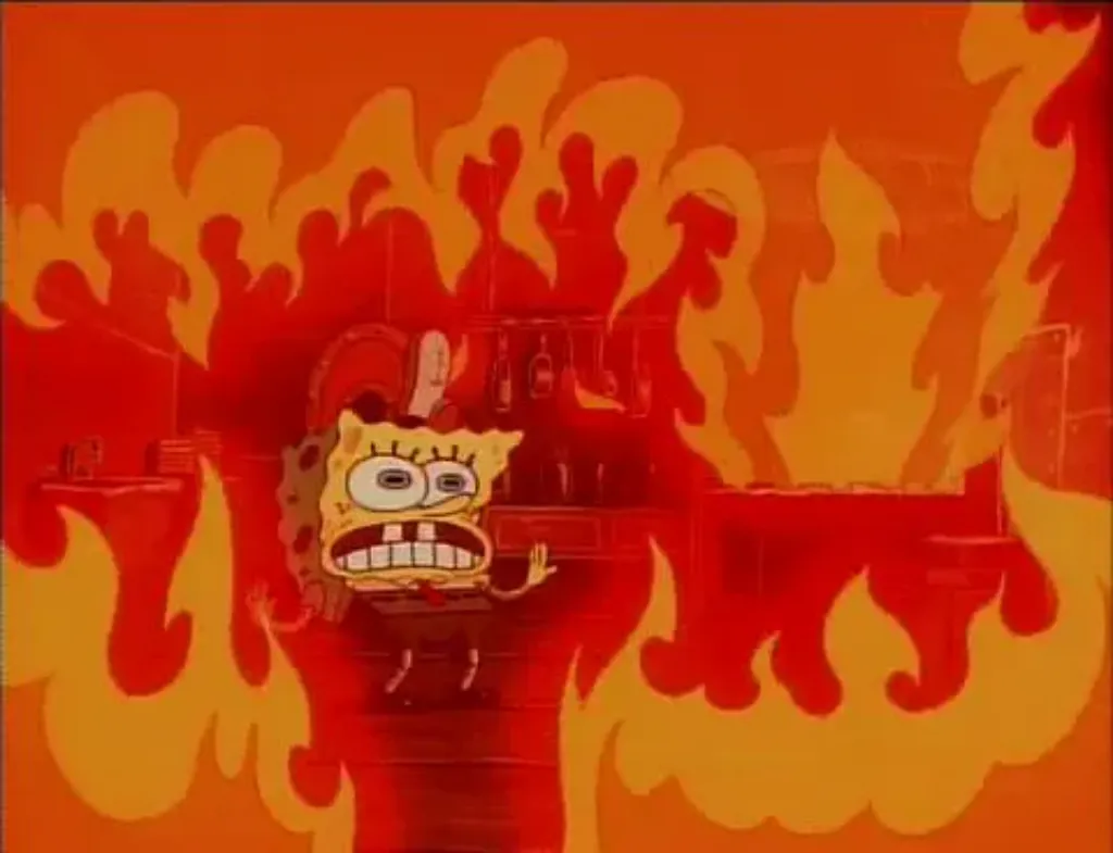 Burning Spongebob