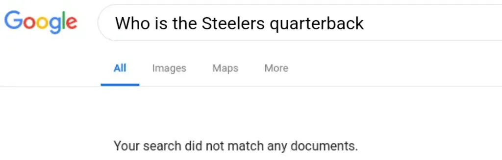 Google No Results