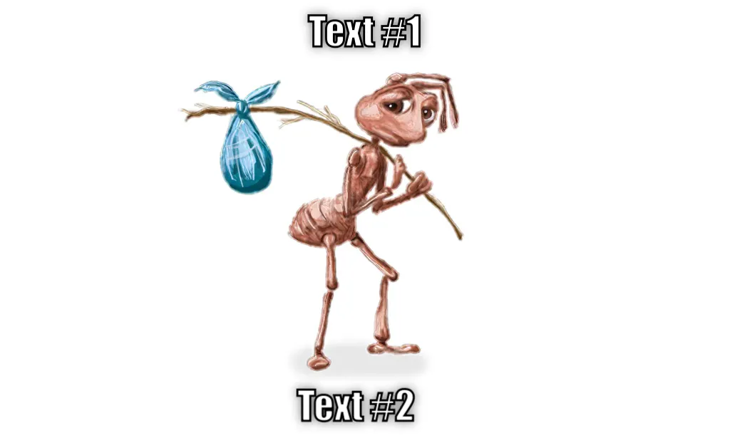 Sad Ant With Bindle / Homeless Ant / How It Feels To Ant
