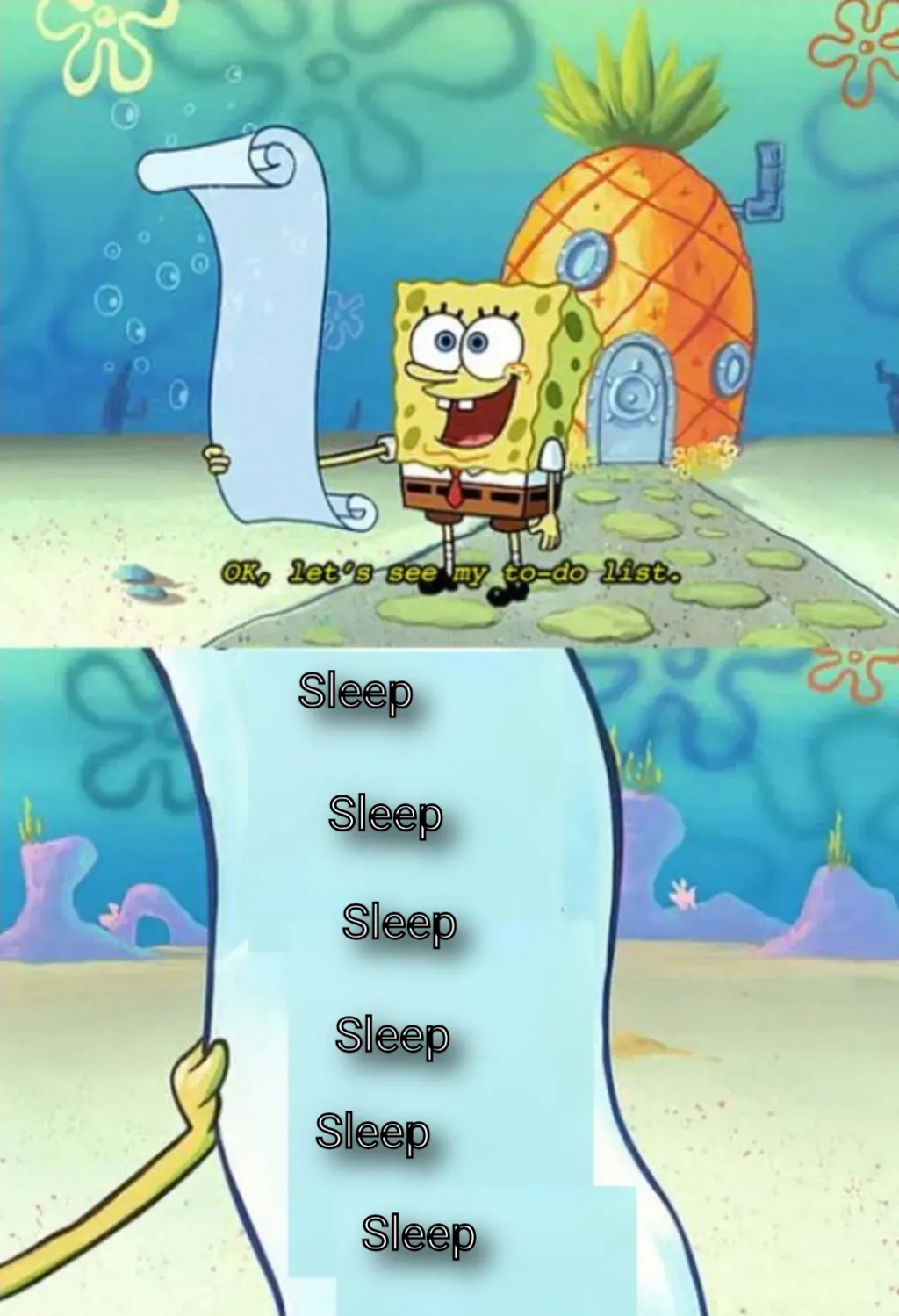 spongebob to-do list