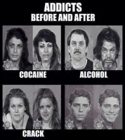 Addicts before and after