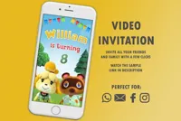 Animal Crossing New Horizons Birthday Invitation Video Animated