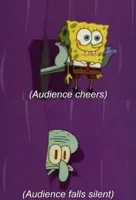 Audience falls silent spongebob