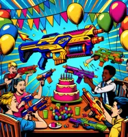 Best nerf gun birthday party ever